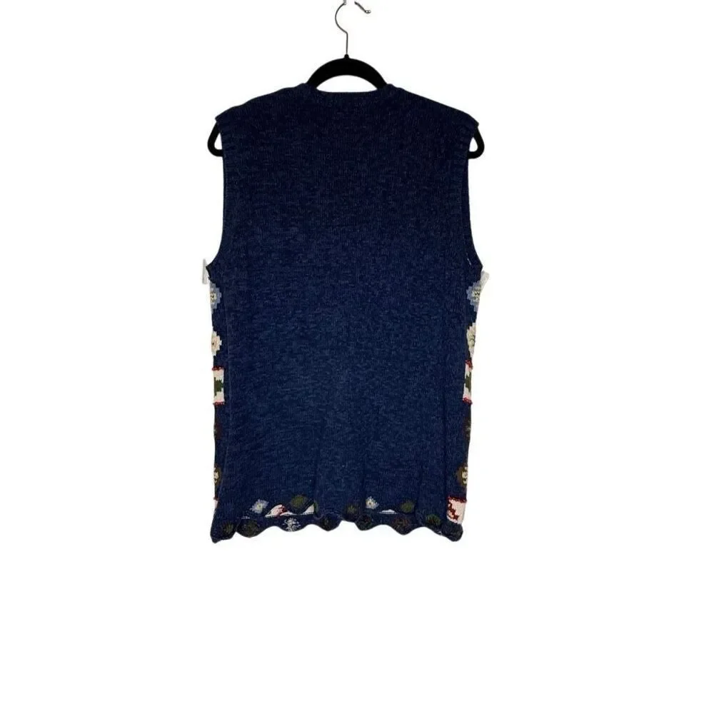 Vintage Cambridge Dry Goods Country Store Beaded Navajo Sweater Vest Sz S